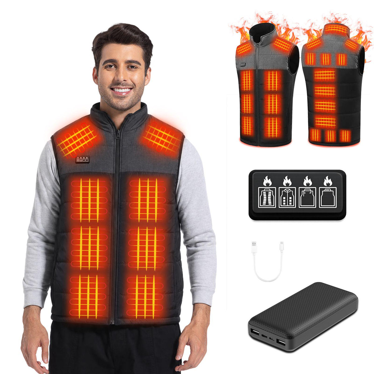 Men’s Heated Gilet – 21 Zones